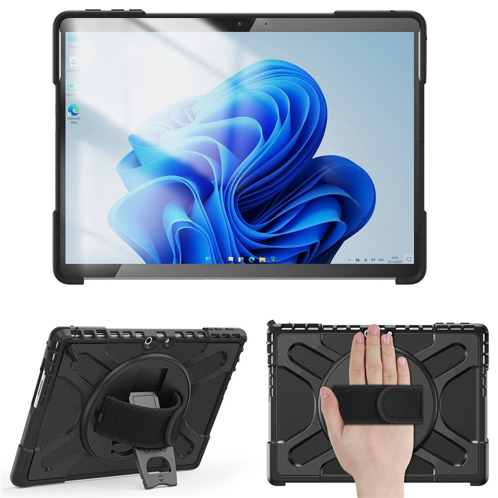 Til Microsoft Surface Pro 13 / 11 / 10 / 9 Hybrid PC+TPU+Silikone Robust Beskyttelsescover Stødsikkert Tablet Cover med Håndrem
