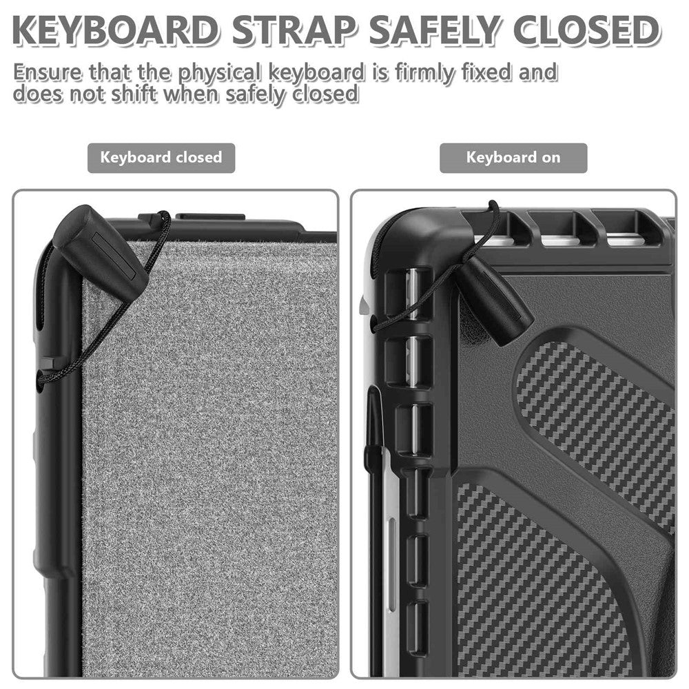 Til Microsoft Surface Pro 13 / 11 / 10 / 9 Hybrid PC+TPU+Silikone Robust Beskyttelsescover Stødsikkert Tablet Cover med Håndrem