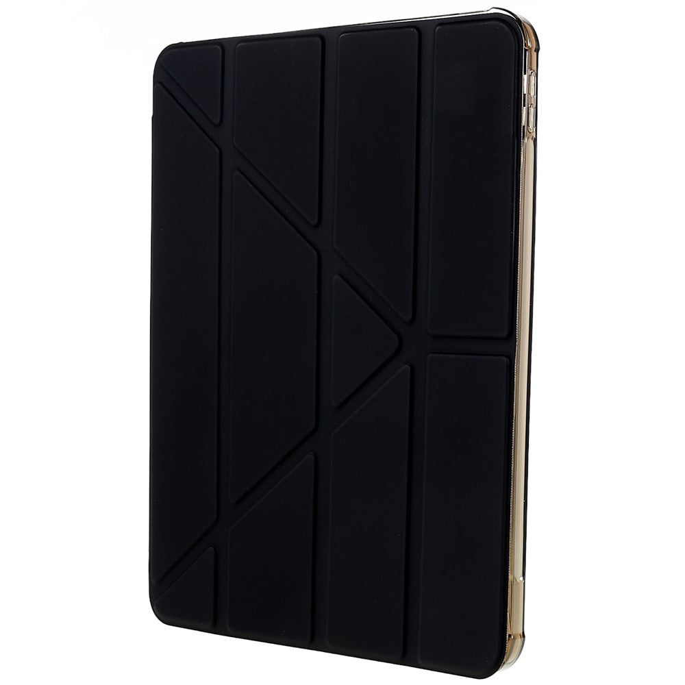 For iPad (2025) / 10.9 (2022) Origami Stand Auto Wake/Sleep Cover PU Leather + TPU Tablet Case with Pencil Holder