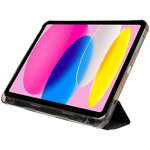 For iPad (2025) / 10.9 (2022) Origami Stand Auto Wake/Sleep Cover PU Leather + TPU Tablet Case with Pencil Holder