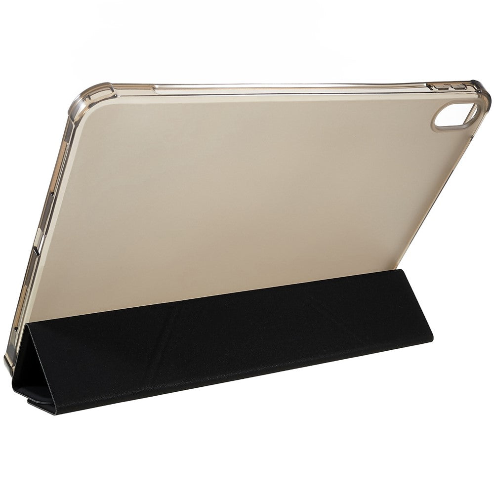 For iPad (2025) / 10.9 (2022) Origami Stand Auto Wake/Sleep Cover PU Leather + TPU Tablet Case with Pencil Holder