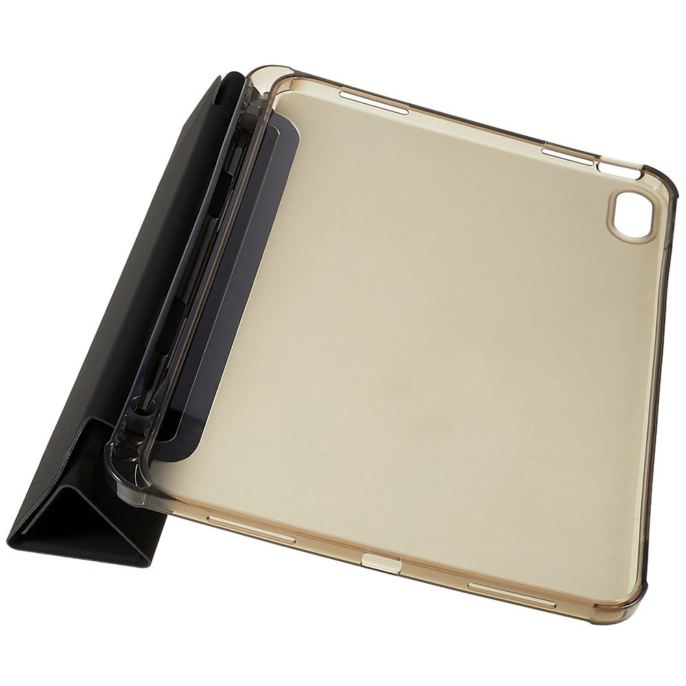 For iPad (2025) / 10.9 (2022) Origami Stand Auto Wake/Sleep Cover PU Leather + TPU Tablet Case with Pencil Holder