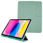 For iPad (2025) / 10.9 (2022) Origami Stand Auto Wake/Sleep Cover PU Leather + TPU Tablet Case with Pencil Holder