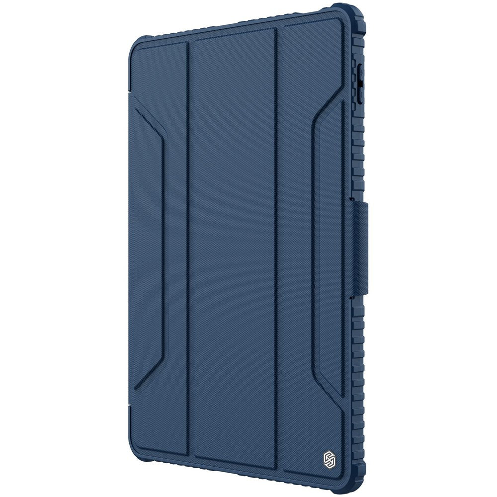 NILLKIN Bumper Leather Case Pro for Xiaomi Pad 5 Pro 12.4 (2022) Protective Case PU Leather Auto Wake / Sleep Tablet Case with Slide Camera Cover / Trifold Stand