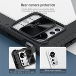 NILLKIN Bumper Leather Case Pro for Xiaomi Pad 5 Pro 12.4 (2022) Protective Case PU Leather Auto Wake / Sleep Tablet Case with Slide Camera Cover / Trifold Stand