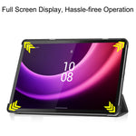 For Lenovo Tab P11 Gen 2 PU Leather Tri-fold Stand Tablet Shockproof Case Auto Wake / Sleep Full Protection Cover