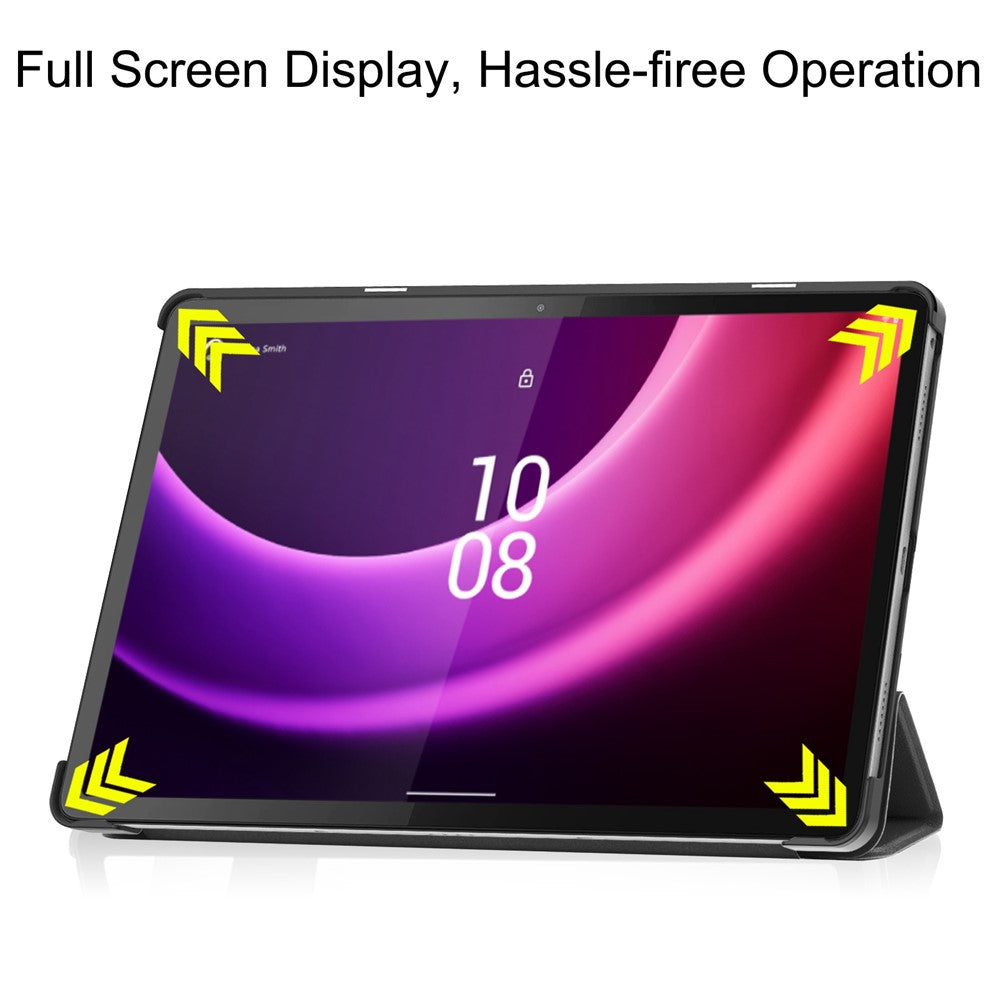 For Lenovo Tab P11 Gen 2 PU Leather Tri-fold Stand Tablet Shockproof Case Auto Wake / Sleep Full Protection Cover