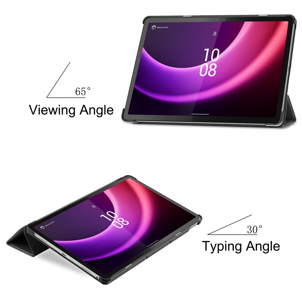 For Lenovo Tab P11 Gen 2 PU Leather Tri-fold Stand Tablet Shockproof Case Auto Wake / Sleep Full Protection Cover