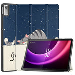 For Lenovo Tab P11 Gen 2 Tri-fold Stand PU Leather Anti-drop Cover Pattern Printing Auto Wake / Sleep Tablet Protective Case