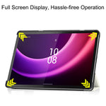 For Lenovo Tab P11 Gen 2 Tri-fold Stand PU Leather Anti-drop Cover Pattern Printing Auto Wake / Sleep Tablet Protective Case