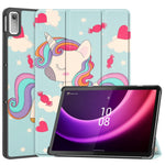 For Lenovo Tab P11 Gen 2 Tri-fold Stand PU Leather Anti-drop Cover Pattern Printing Auto Wake / Sleep Tablet Protective Case