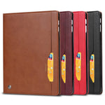 Til iPad (2025) / 10.9 (2022) Udvendig Kortplads Design PU-Læder Tabletcover Sammenfoldelig Stand Pung Penneholder Cover med Auto Wake / Sleep