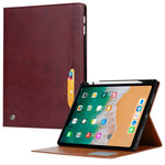 Til iPad (2025) / 10.9 (2022) Udvendig Kortplads Design PU-Læder Tabletcover Sammenfoldelig Stand Pung Penneholder Cover med Auto Wake / Sleep