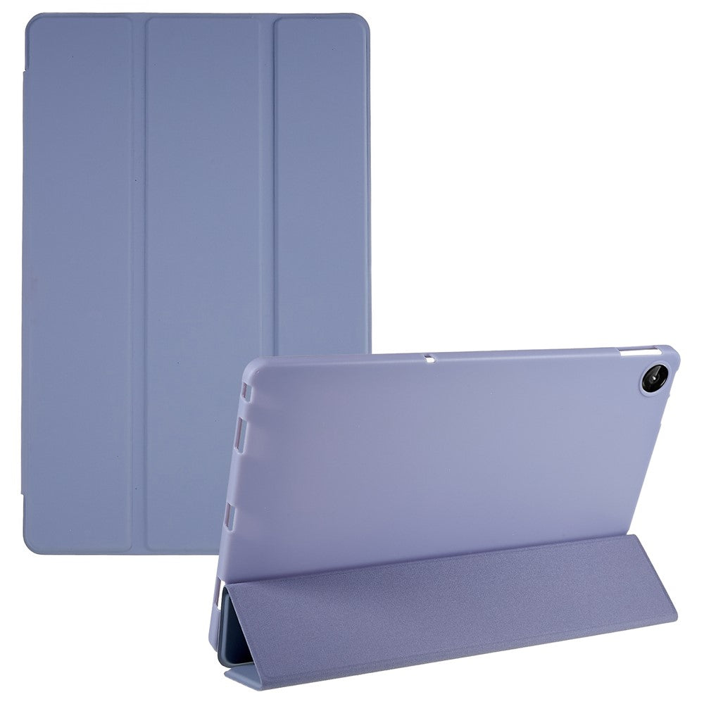 For Lenovo Tab M10 Plus (3rd Gen) / Xiaoxin Pad 2022 10.6 inch Tri-fold Stand PU Leather + Silicone Cover Tablet Anti-drop Shockproof Case