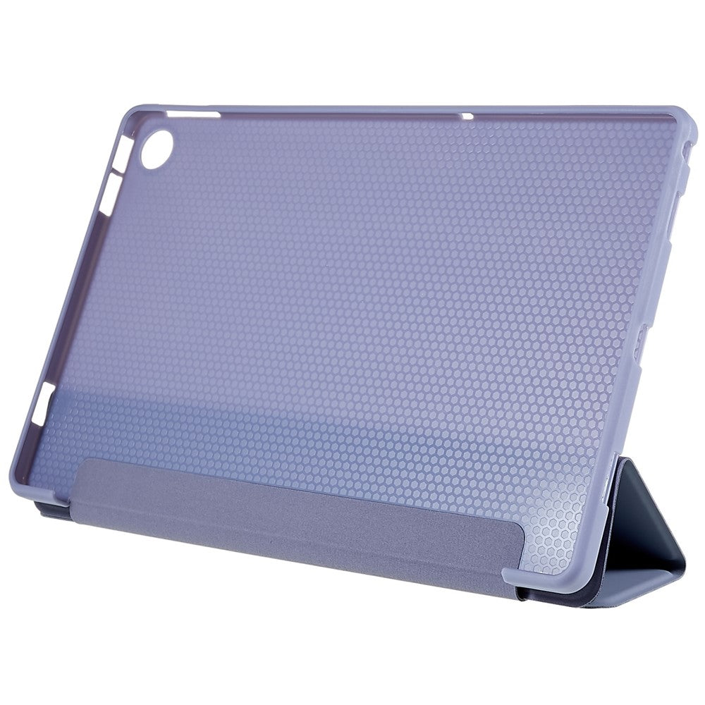 For Lenovo Tab M10 Plus (3rd Gen) / Xiaoxin Pad 2022 10.6 inch Tri-fold Stand PU Leather + Silicone Cover Tablet Anti-drop Shockproof Case