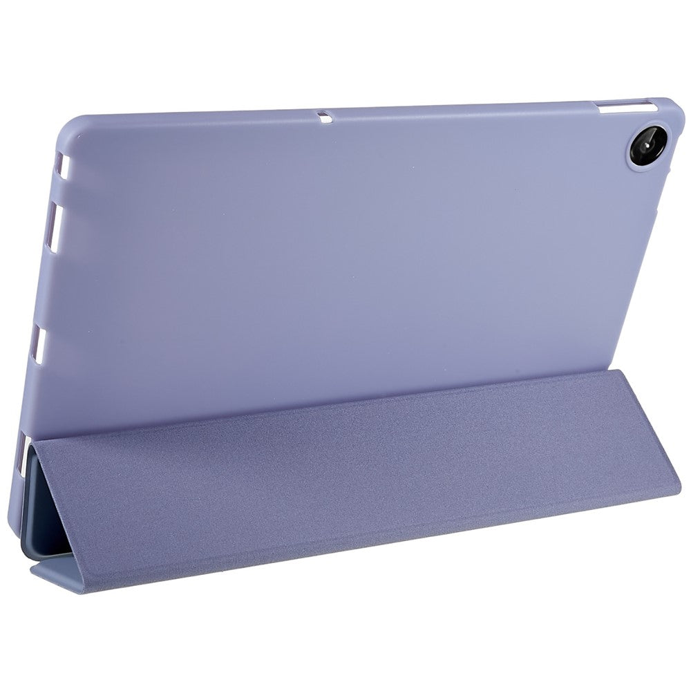 For Lenovo Tab M10 Plus (3rd Gen) / Xiaoxin Pad 2022 10.6 inch Tri-fold Stand PU Leather + Silicone Cover Tablet Anti-drop Shockproof Case