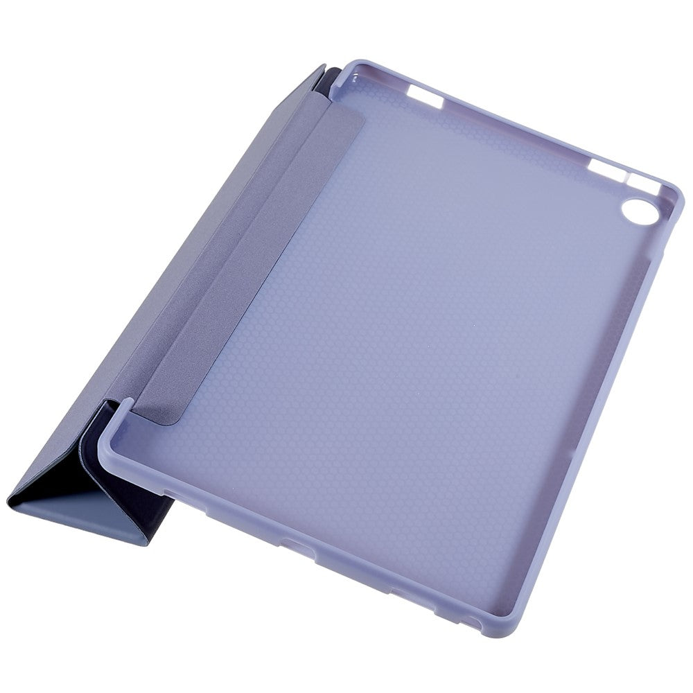 For Lenovo Tab M10 Plus (3rd Gen) / Xiaoxin Pad 2022 10.6 inch Tri-fold Stand PU Leather + Silicone Cover Tablet Anti-drop Shockproof Case