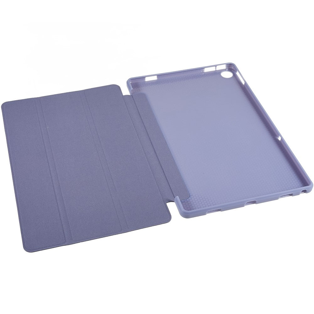For Lenovo Tab M10 Plus (3rd Gen) / Xiaoxin Pad 2022 10.6 inch Tri-fold Stand PU Leather + Silicone Cover Tablet Anti-drop Shockproof Case