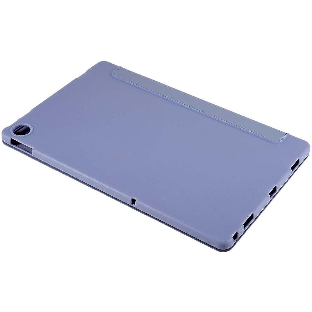 For Lenovo Tab M10 Plus (3rd Gen) / Xiaoxin Pad 2022 10.6 inch Tri-fold Stand PU Leather + Silicone Cover Tablet Anti-drop Shockproof Case