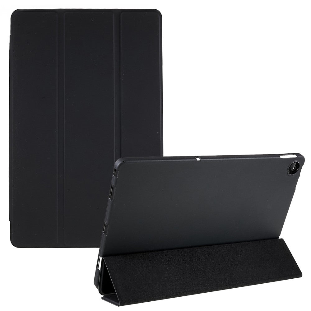 For Lenovo Tab M10 Plus (3rd Gen) / Xiaoxin Pad 2022 10.6 inch Tri-fold Stand PU Leather + Silicone Cover Tablet Anti-drop Shockproof Case