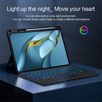 For Huawei MatePad Pro 10.8 (2019) / (2021) Leather Case + Bluetooth-compatible Keyboard with Backlight Trackpad