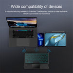For Huawei MatePad Pro 10.8 (2019) / (2021) Leather Case + Bluetooth-compatible Keyboard with Backlight Trackpad