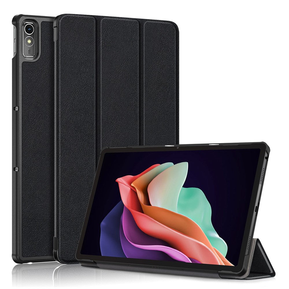 Lenovo Tab P11 Gen 2 Enfärgat PU-läder Surfplattaskal Trippelvikbart Stativ Auto Wake/Sleep Smart Cover