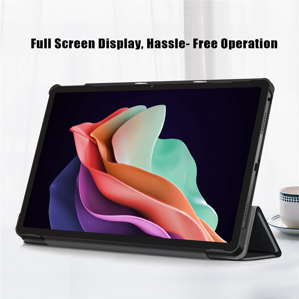Lenovo Tab P11 Gen 2 Enfärgat PU-läder Surfplattaskal Trippelvikbart Stativ Auto Wake/Sleep Smart Cover