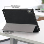 Lenovo Tab P11 Gen 2 Enfärgat PU-läder Surfplattaskal Trippelvikbart Stativ Auto Wake/Sleep Smart Cover
