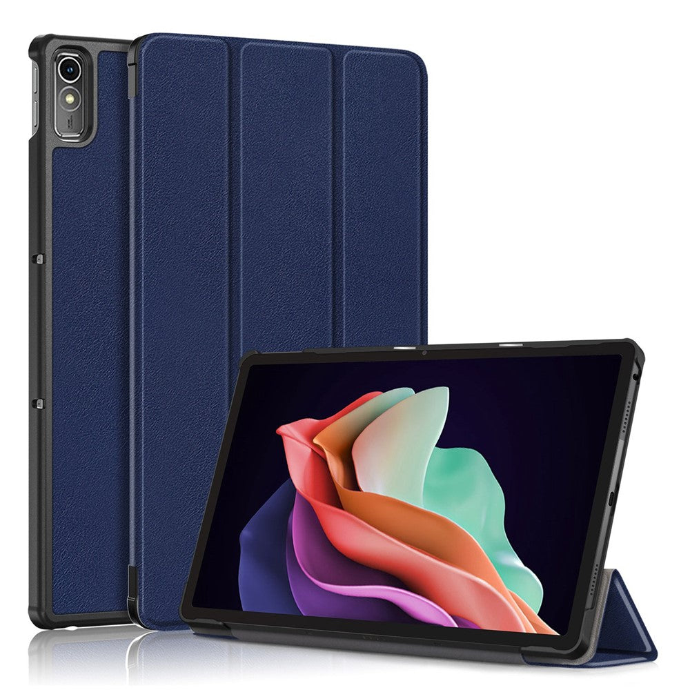Lenovo Tab P11 Gen 2 Enfärgat PU-läder Surfplattaskal Trippelvikbart Stativ Auto Wake/Sleep Smart Cover