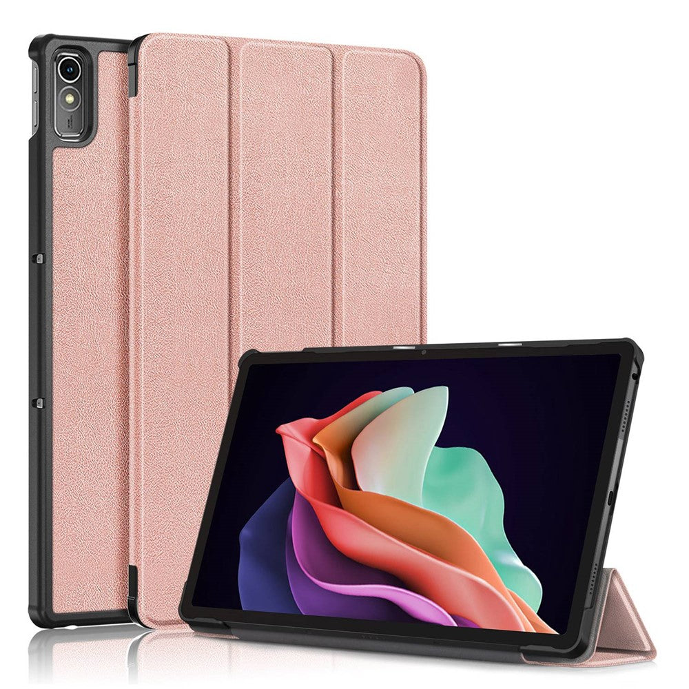 Lenovo Tab P11 Gen 2 Enfärgat PU-läder Surfplattaskal Trippelvikbart Stativ Auto Wake/Sleep Smart Cover