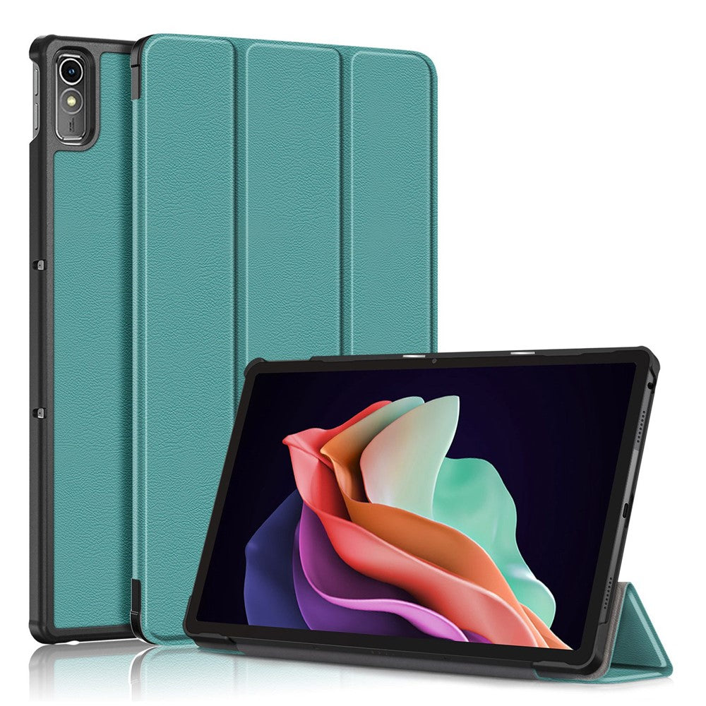 Lenovo Tab P11 Gen 2 Enfärgat PU-läder Surfplattaskal Trippelvikbart Stativ Auto Wake/Sleep Smart Cover