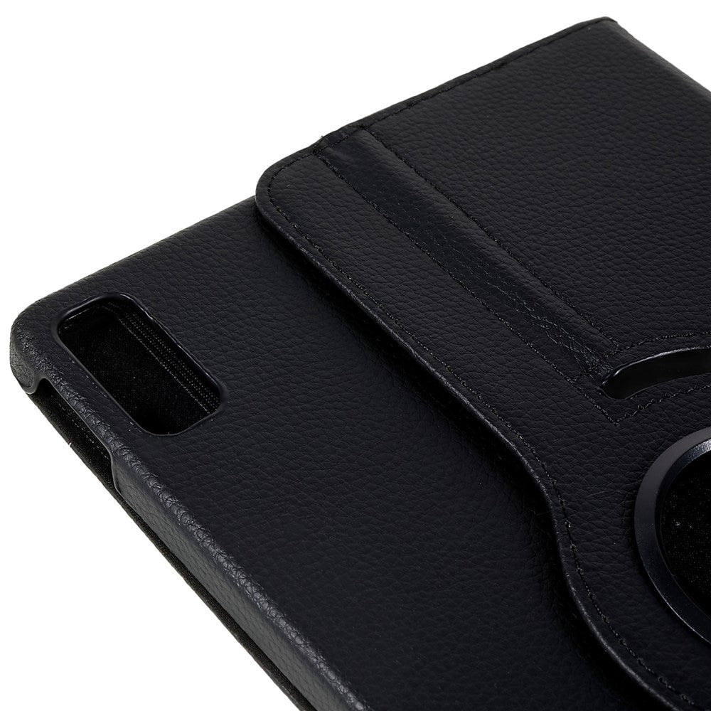 For Lenovo Tab P11 Gen 2 Rotary Tablet Case Stand PU Leather Drop-Proof Tablet Cover with Elastic Band