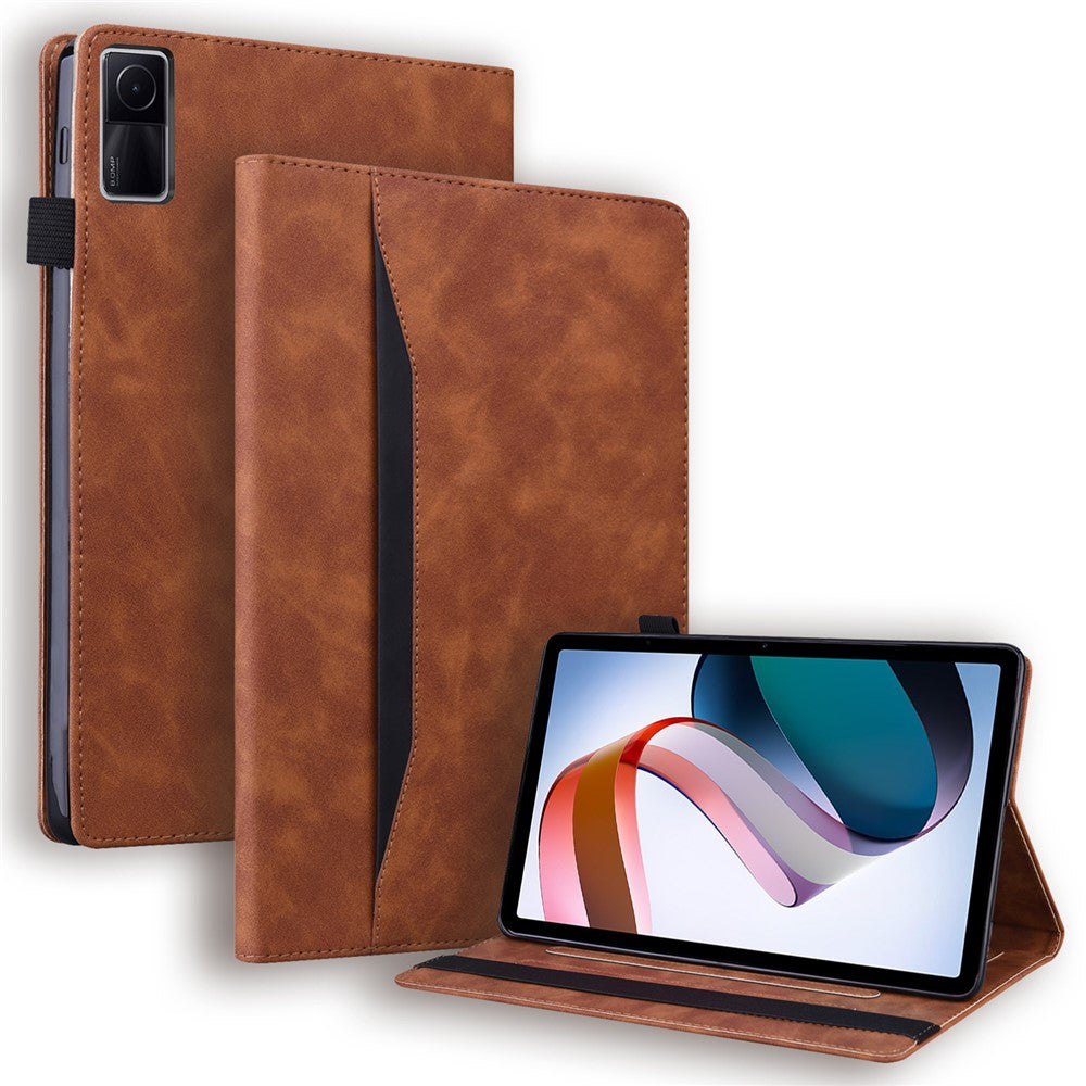 For Xiaomi Redmi Pad PU Leather Business Folio Stand Cover Elastic Band Wallet Full Protection Tablet Case with Pencil Holder