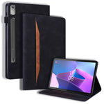 For Lenovo Pad Pro 2022 / Tab P11 Pro Gen 2 Viewing Stand Business Folio Tablet Cover PU Leather Wallet Elastic Band Protective Case with Pencil Holder