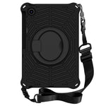 For Lenovo Tab M10 Plus (3rd Gen) / Xiaoxin Pad 2022 10.6 inch Shockproof Spider Web Texture Tablet Cover Kickstand Hand Grip Tablet Case with Shoulder Strap