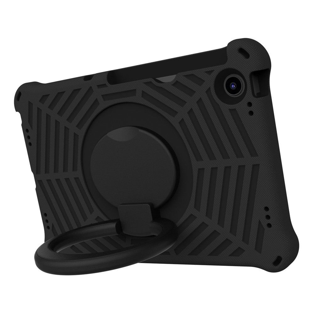 For Lenovo Tab M10 Plus (3rd Gen) / Xiaoxin Pad 2022 10.6 inch Shockproof Spider Web Texture Tablet Cover Kickstand Hand Grip Tablet Case with Shoulder Strap