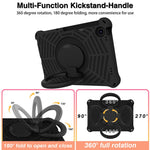 For Lenovo Tab M10 Plus (3rd Gen) / Xiaoxin Pad 2022 10.6 inch Shockproof Spider Web Texture Tablet Cover Kickstand Hand Grip Tablet Case with Shoulder Strap