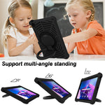 For Lenovo Tab M10 Plus (3rd Gen) / Xiaoxin Pad 2022 10.6 inch Shockproof Spider Web Texture Tablet Cover Kickstand Hand Grip Tablet Case with Shoulder Strap