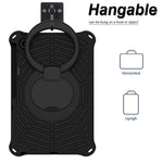 For Lenovo Tab M10 Plus (3rd Gen) / Xiaoxin Pad 2022 10.6 inch Shockproof Spider Web Texture Tablet Cover Kickstand Hand Grip Tablet Case with Shoulder Strap
