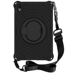 For Lenovo Tab P11 TB-J606F (11")  /  Tab P11 Plus Protective Kickstand Case Spider Web Texture Tablet Cover with Shoulder Strap