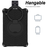 For Lenovo Tab P11 TB-J606F (11")  /  Tab P11 Plus Protective Kickstand Case Spider Web Texture Tablet Cover with Shoulder Strap