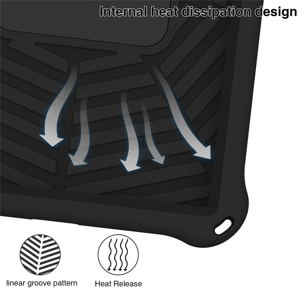 For Lenovo Tab P11 TB-J606F (11")  /  Tab P11 Plus Protective Kickstand Case Spider Web Texture Tablet Cover with Shoulder Strap