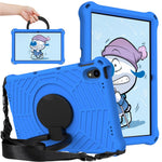 For Lenovo Tab P11 TB-J606F (11")  /  Tab P11 Plus Protective Kickstand Case Spider Web Texture Tablet Cover with Shoulder Strap