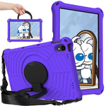 For Lenovo Tab P11 TB-J606F (11")  /  Tab P11 Plus Protective Kickstand Case Spider Web Texture Tablet Cover with Shoulder Strap