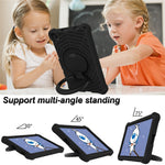 For Lenovo Tab M10 Plus / Tab M10 FHD Plus TB-X606F Spider Web Texture Rugged Protective Cover EVA Kickstand Hand Grip Kid-Proof Tablet Case with Shoulder Strap