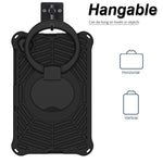 For Lenovo Tab M10 Plus / Tab M10 FHD Plus TB-X606F Spider Web Texture Rugged Protective Cover EVA Kickstand Hand Grip Kid-Proof Tablet Case with Shoulder Strap