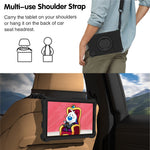 For Lenovo Tab M10 Plus / Tab M10 FHD Plus TB-X606F Spider Web Texture Rugged Protective Cover EVA Kickstand Hand Grip Kid-Proof Tablet Case with Shoulder Strap