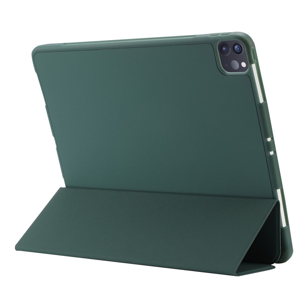 Til iPad Pro 11 (2022) / (2021) / (2020) / (2018) Tri-fold stander, hudvenligt PU-læder tabletcover, stødsikkert med automatisk tænd/sluk-funktion og penneholder