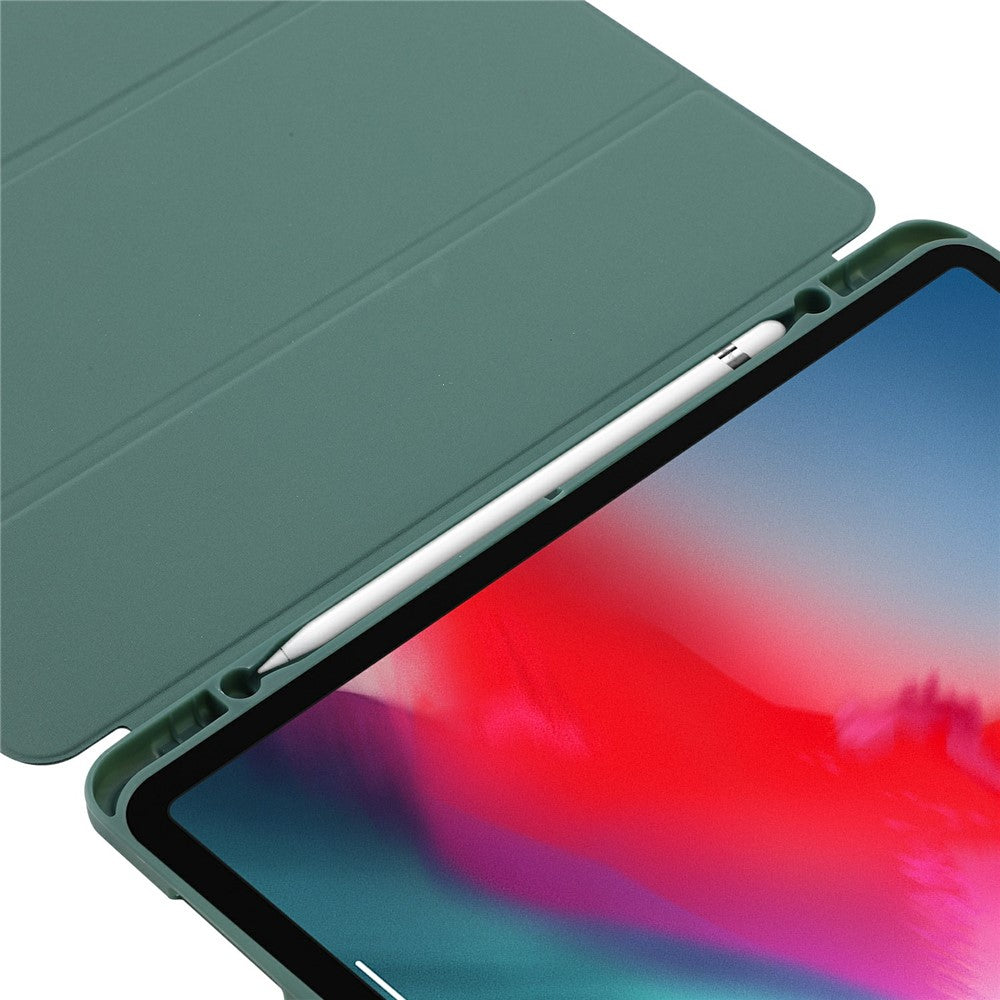 Til iPad Pro 11 (2022) / (2021) / (2020) / (2018) Tri-fold stander, hudvenligt PU-læder tabletcover, stødsikkert med automatisk tænd/sluk-funktion og penneholder